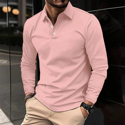 Men's Long Sleeve Classic Polo Shirt
