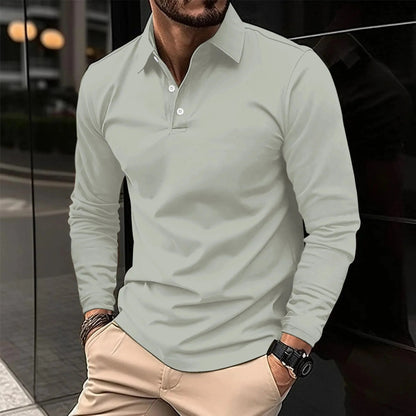 Men's Long Sleeve Classic Polo Shirt