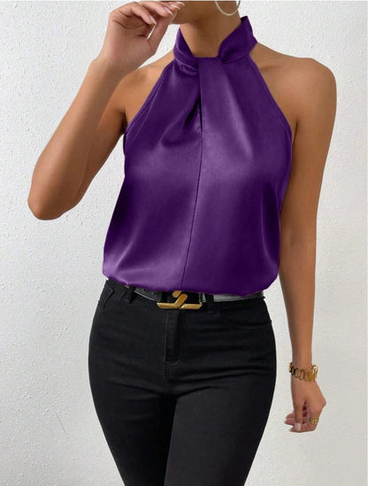 Women's Knot Neck Sleeveless Top
