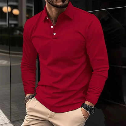 Men's Long Sleeve Classic Polo Shirt