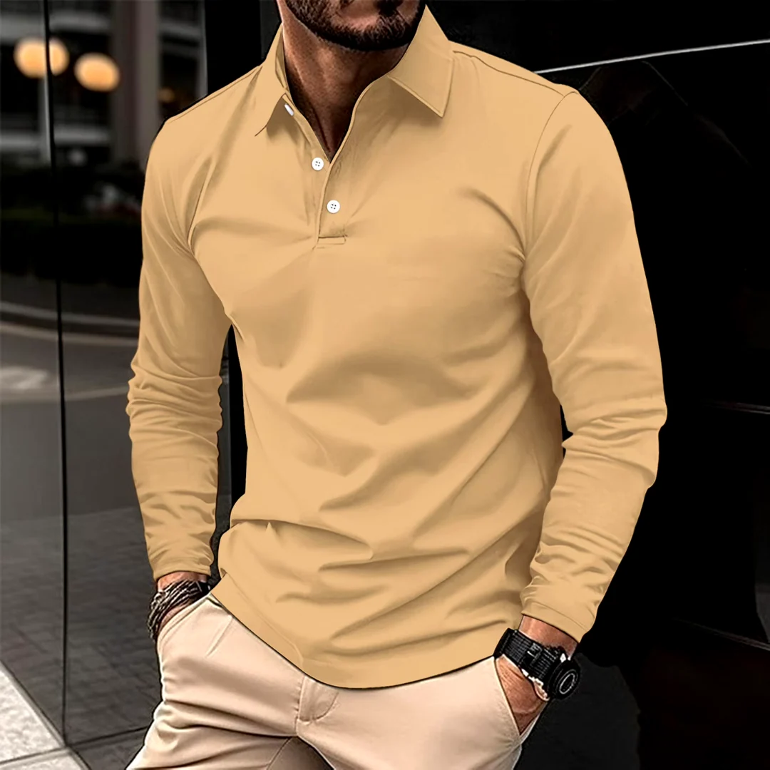 Men's Long Sleeve Classic Polo Shirt