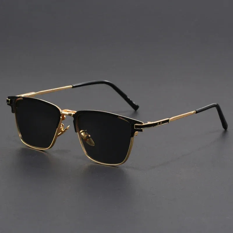 Titanium Half-Frame Sunglasses