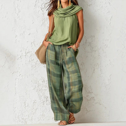 Women's Natural Essence Blouse and Trousers Set