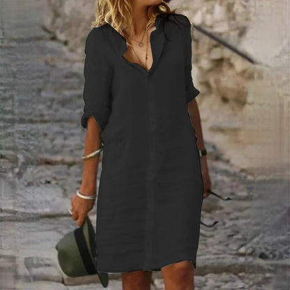 Women's Cotton Linen Dress