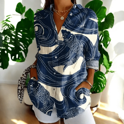 Women's Elegant Vintage Collared Blouse
