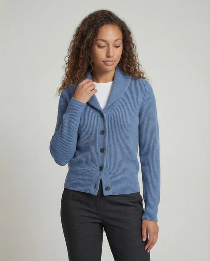 Women's Lapel Collar Knit Cardigan
