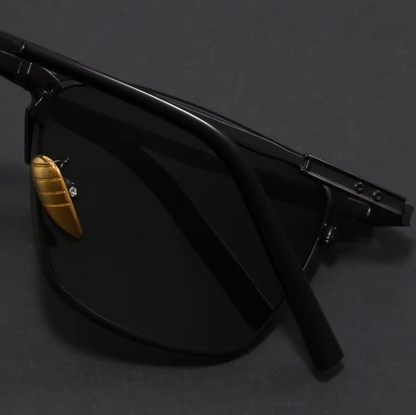 Titanium Half-Frame Sunglasses
