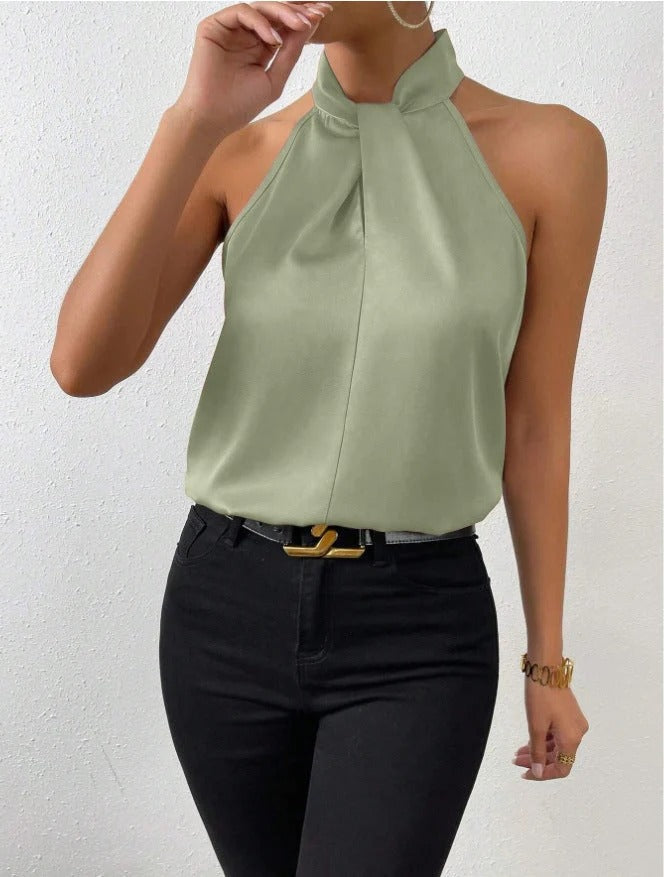 Women's Knot Neck Sleeveless Top