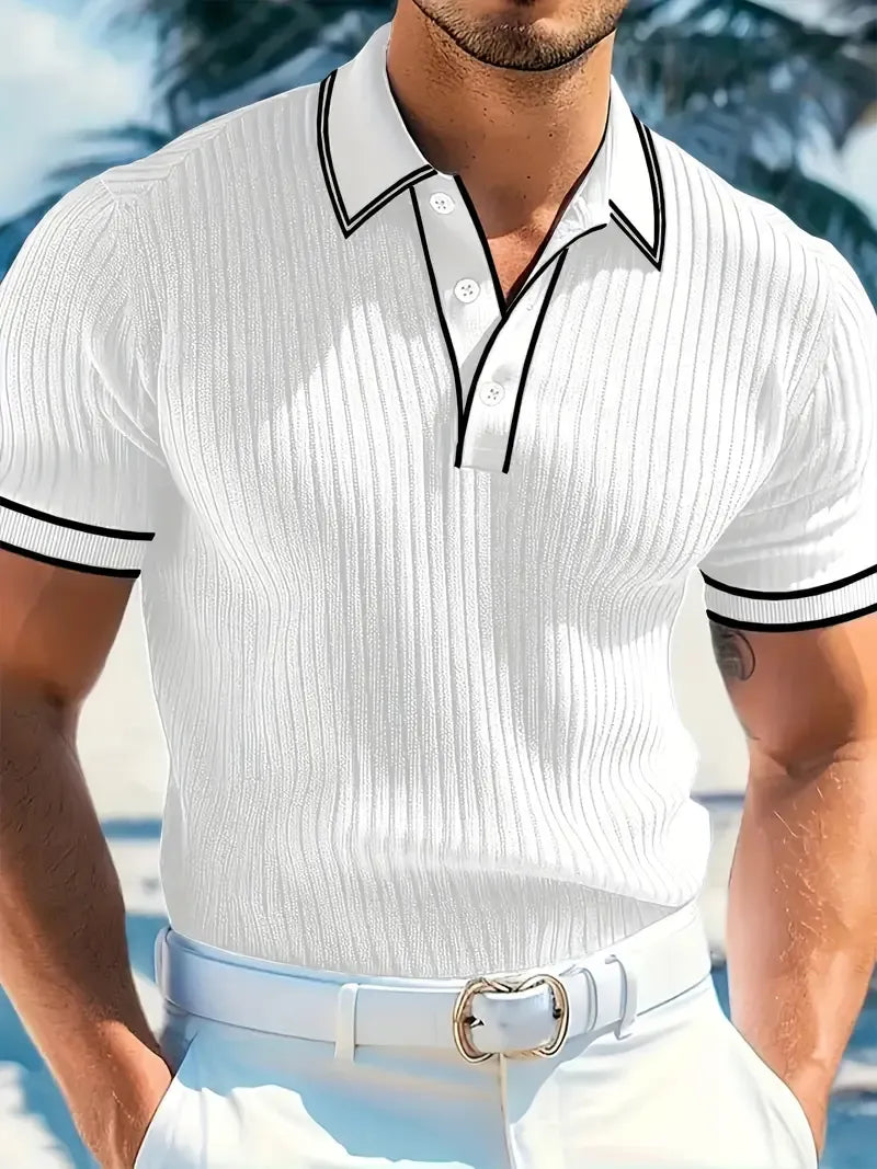 Men's Ribbed Polo Shirt