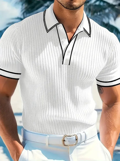 Men's Ribbed Polo Shirt