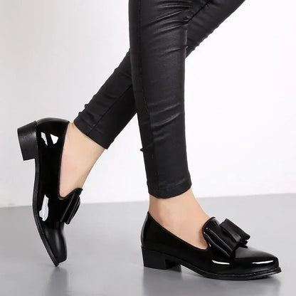 Ottilie Patent Leather Ribbon Loafers