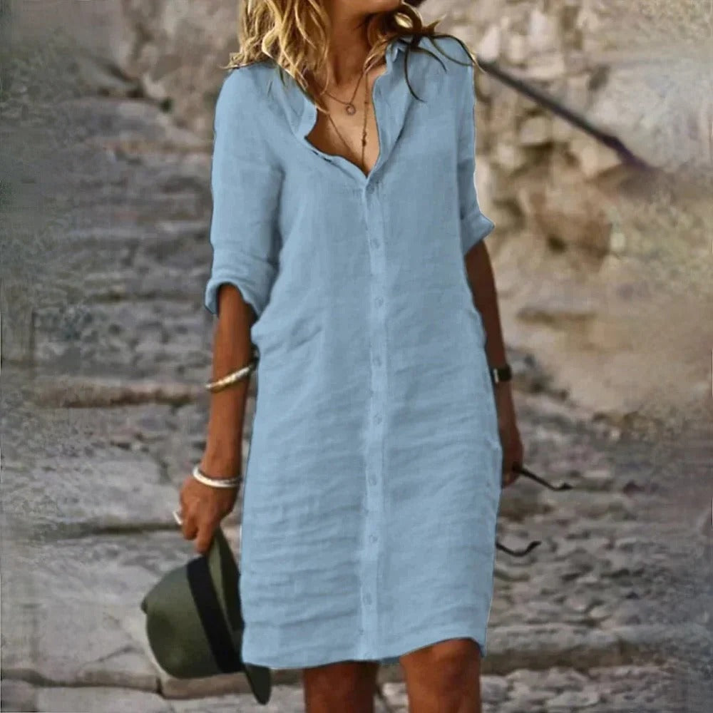 Women's Cotton Linen Dress