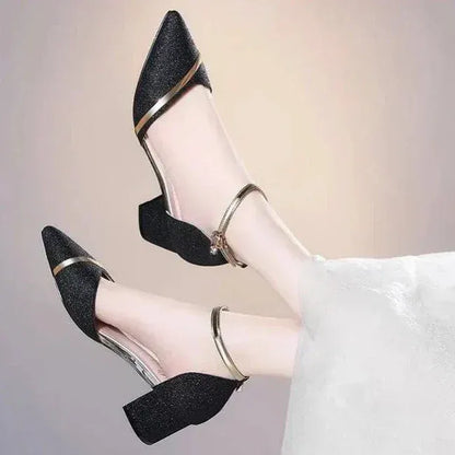 Women's Ankle Strap Block Heel Shoes