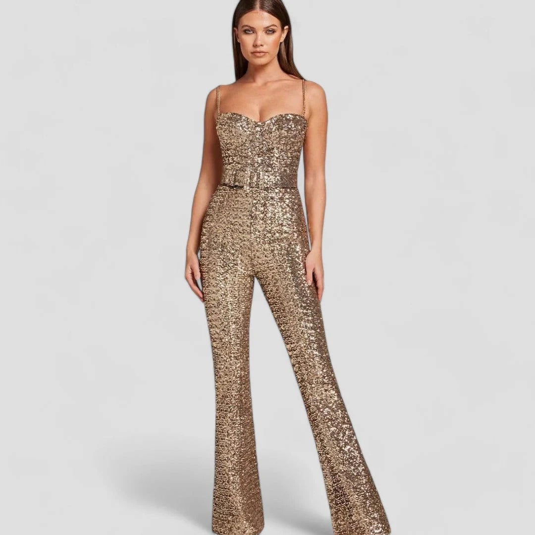 Lilah Shimmering Evening Jumpsuit