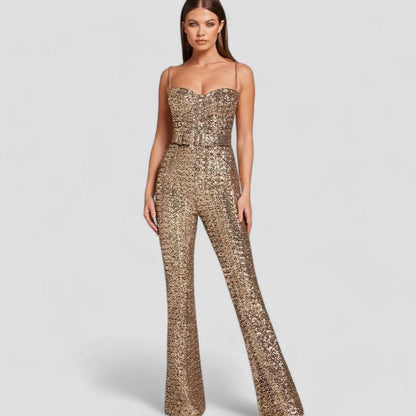 Lilah Shimmering Evening Jumpsuit