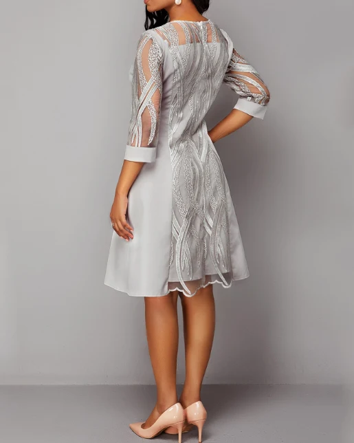 Sheryl Lace Panel Dress
