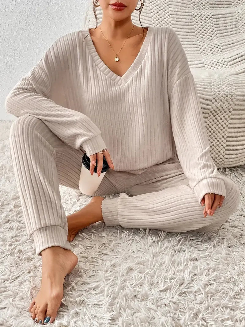 Monika Ribbed Tracksuit Set