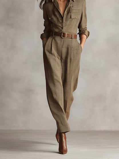 Aurelia Tweed Utility Jumpsuit