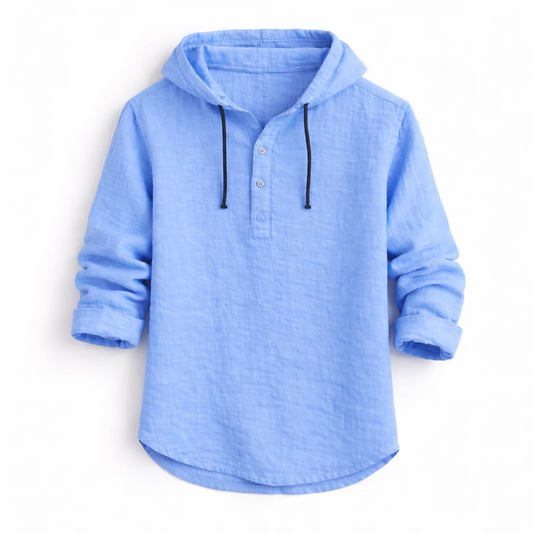Linen Hooded Shirt