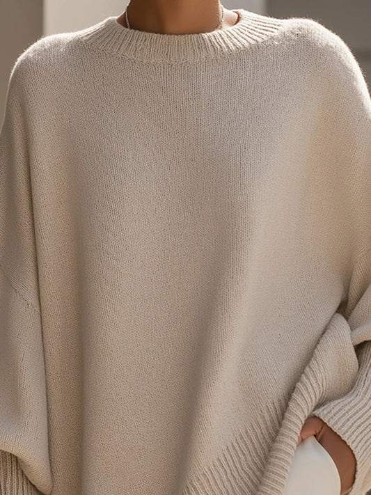 Oversized Asymmetrical Merino Wool Sweater