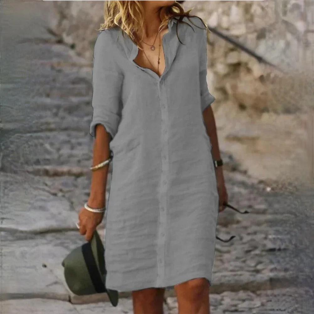 Women's Cotton Linen Dress