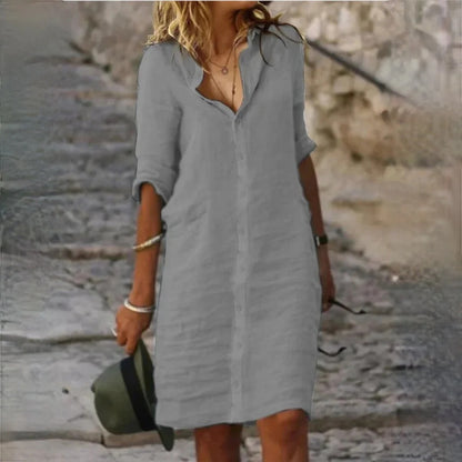 Women's Cotton Linen Dress