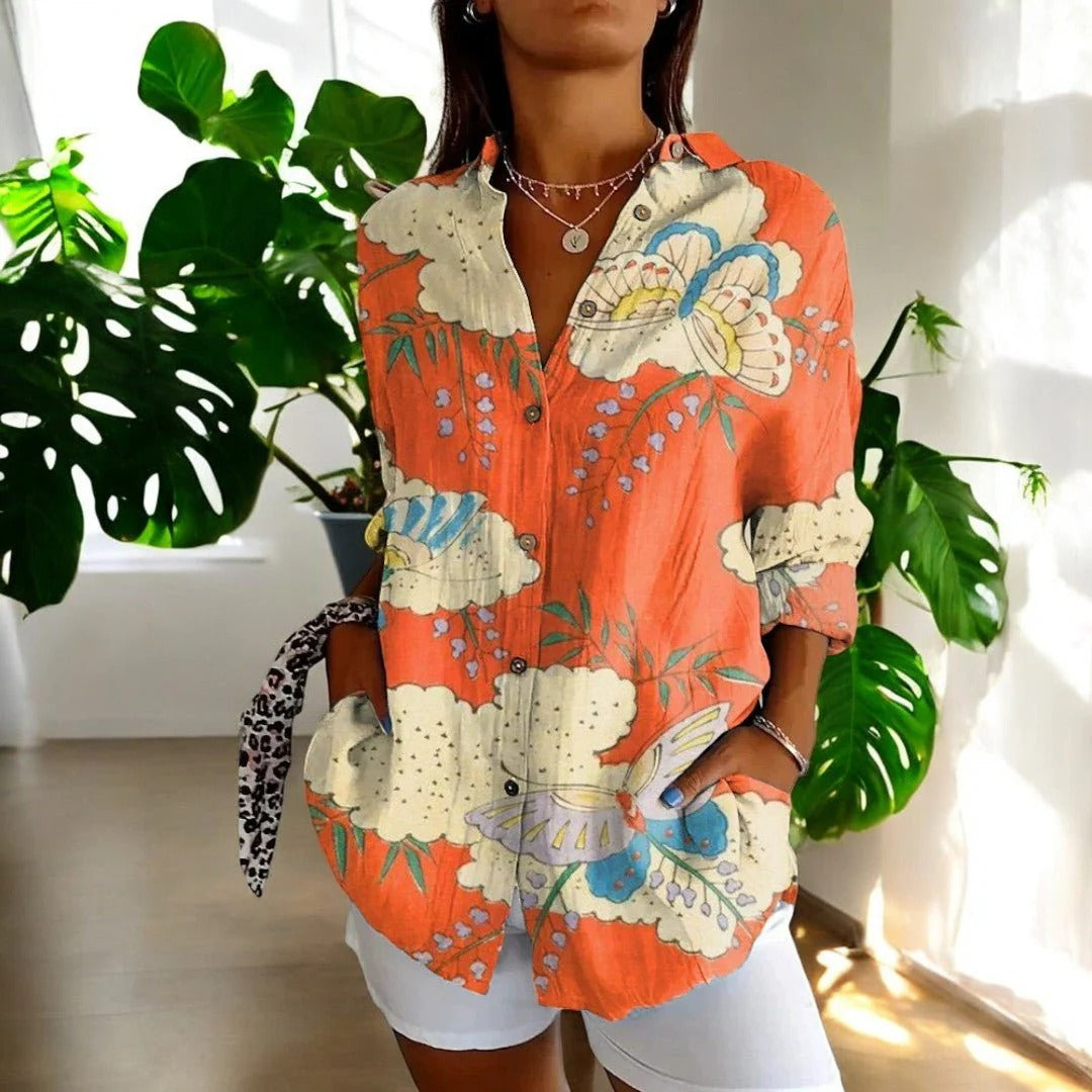 Women's Elegant Vintage Collared Blouse