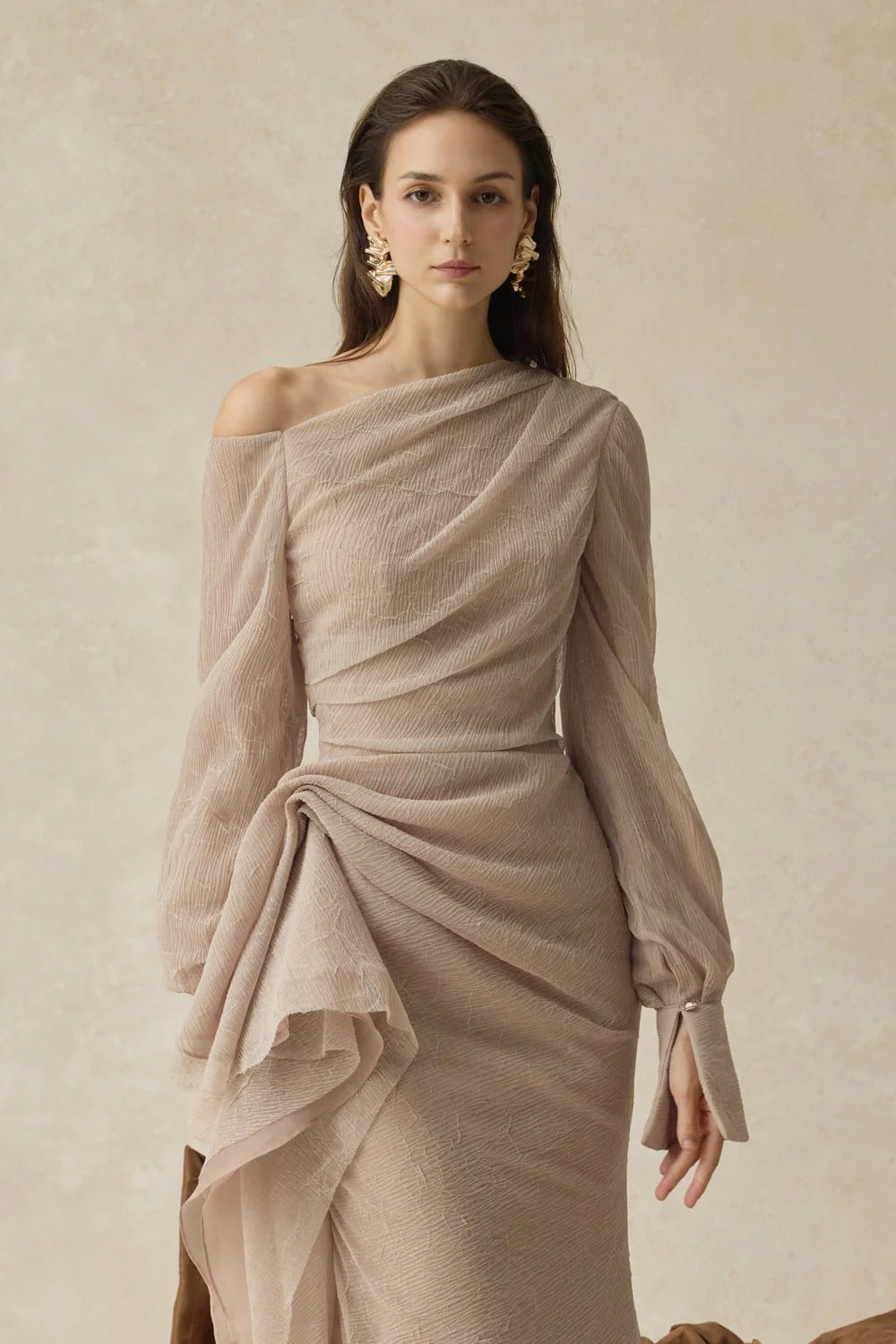 Mehitable Draped Midi Dress