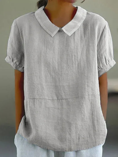 Women's Soft Cotton Linen Blouse