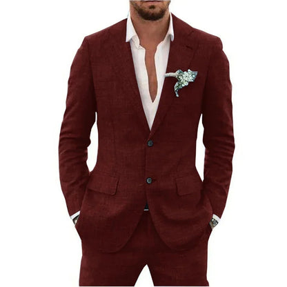 Men's Linen Blend Suit