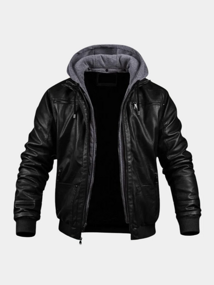 Luxury Leather Jacket with Modern Details