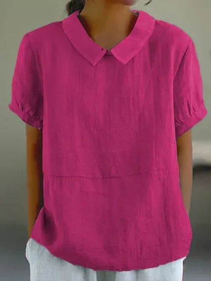 Women's Soft Cotton Linen Blouse