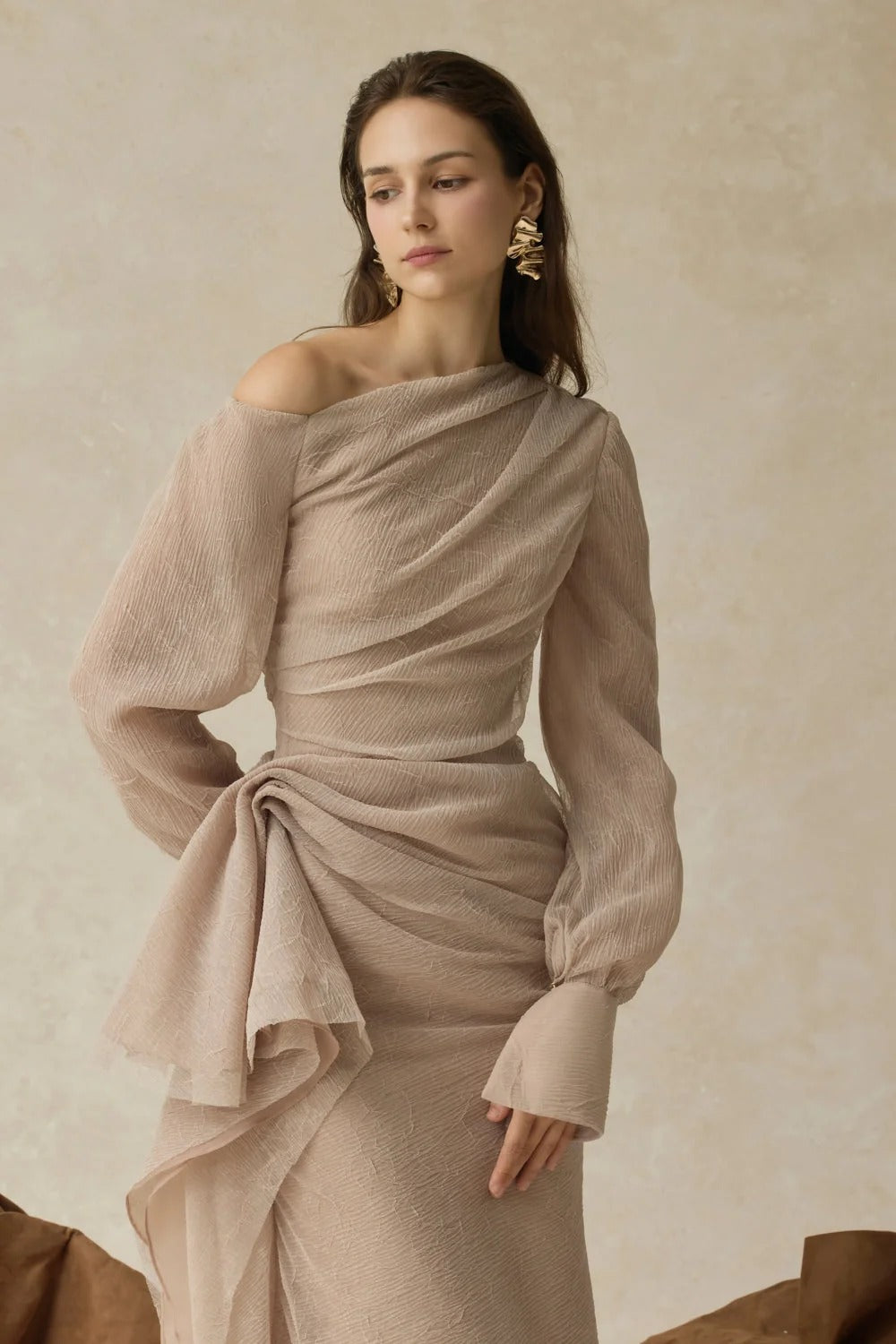 Mehitable Draped Midi Dress