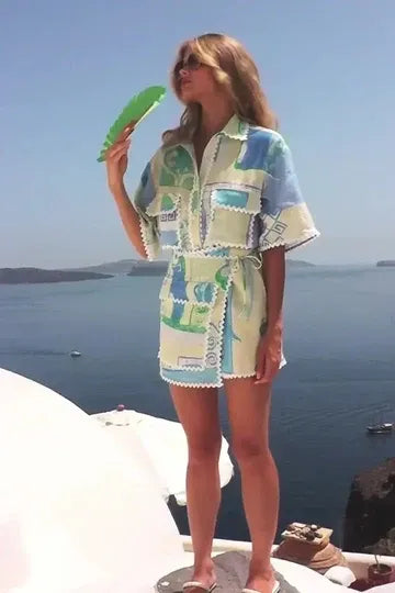 Arya Geometric Print Summer Set