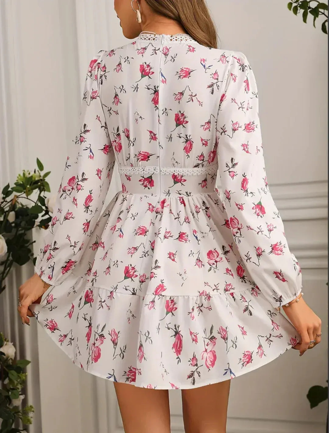 Carole Floral Puff Sleeve Mini Dress