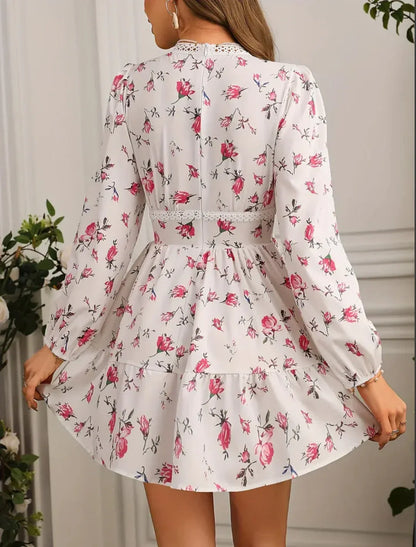 Carole Floral Puff Sleeve Mini Dress