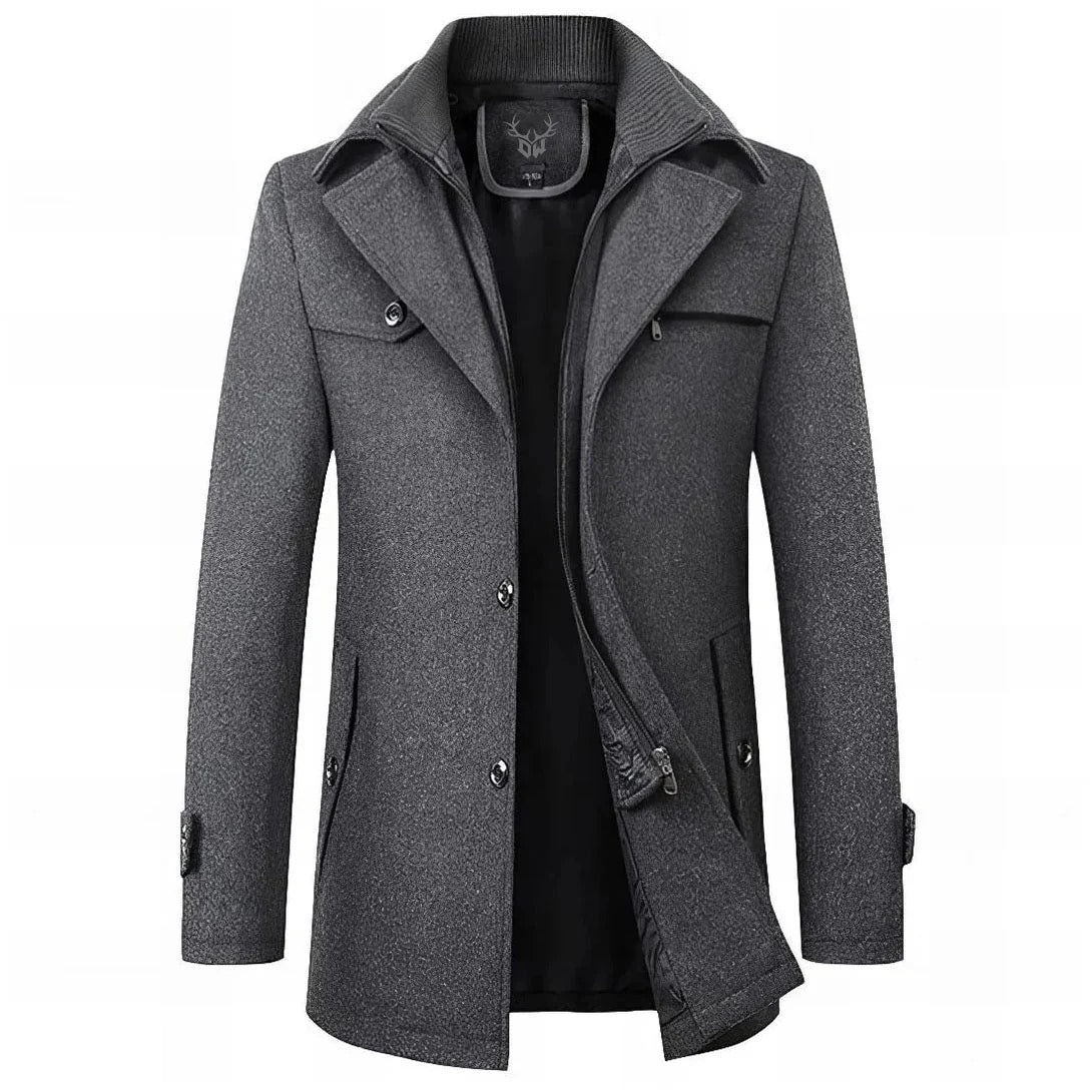 Two-Piece Tailored Coat with Insulating Lining
