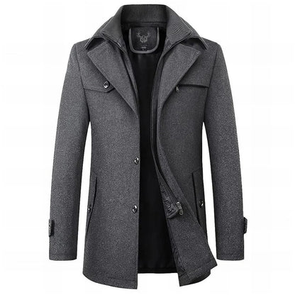 Two-Piece Tailored Coat with Insulating Lining