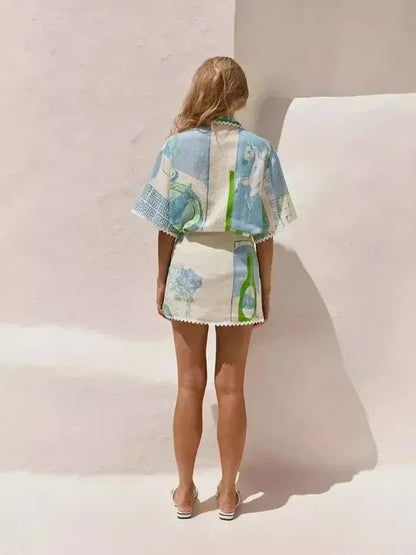 Arya Geometric Print Summer Set