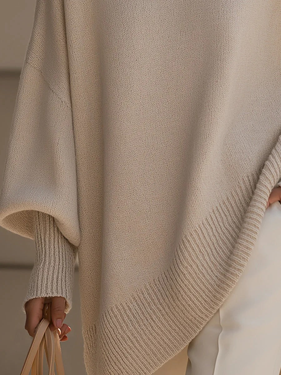 Oversized Asymmetrical Merino Wool Sweater