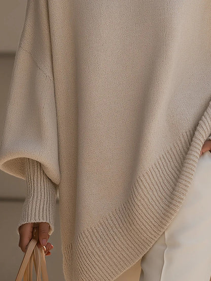 Oversized Asymmetrical Merino Wool Sweater