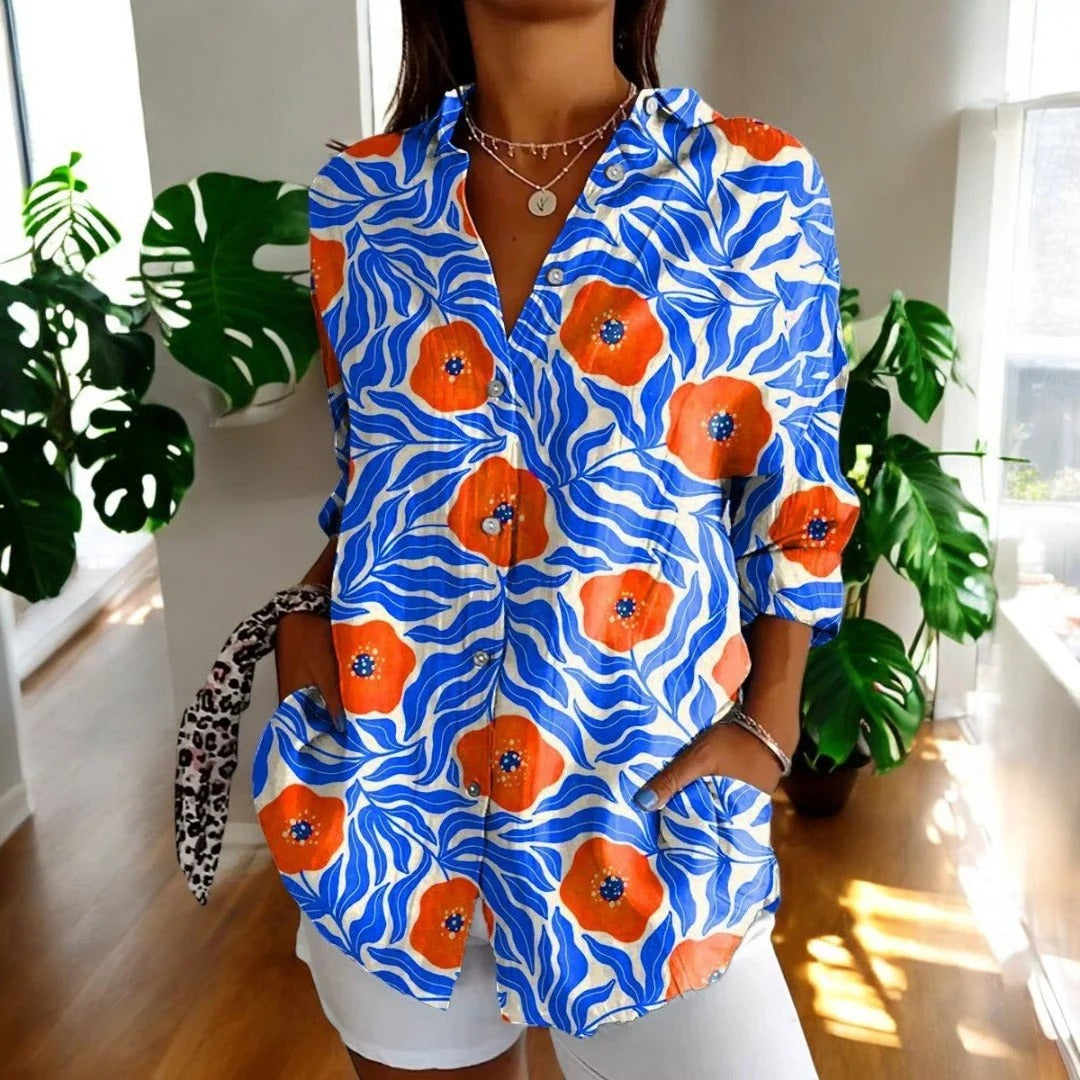 Women's Elegant Vintage Collared Blouse