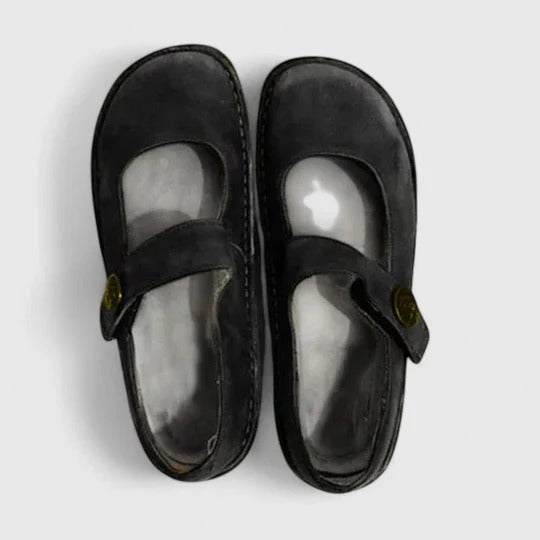 Women's Mary Jane Flats with Velcro Strap