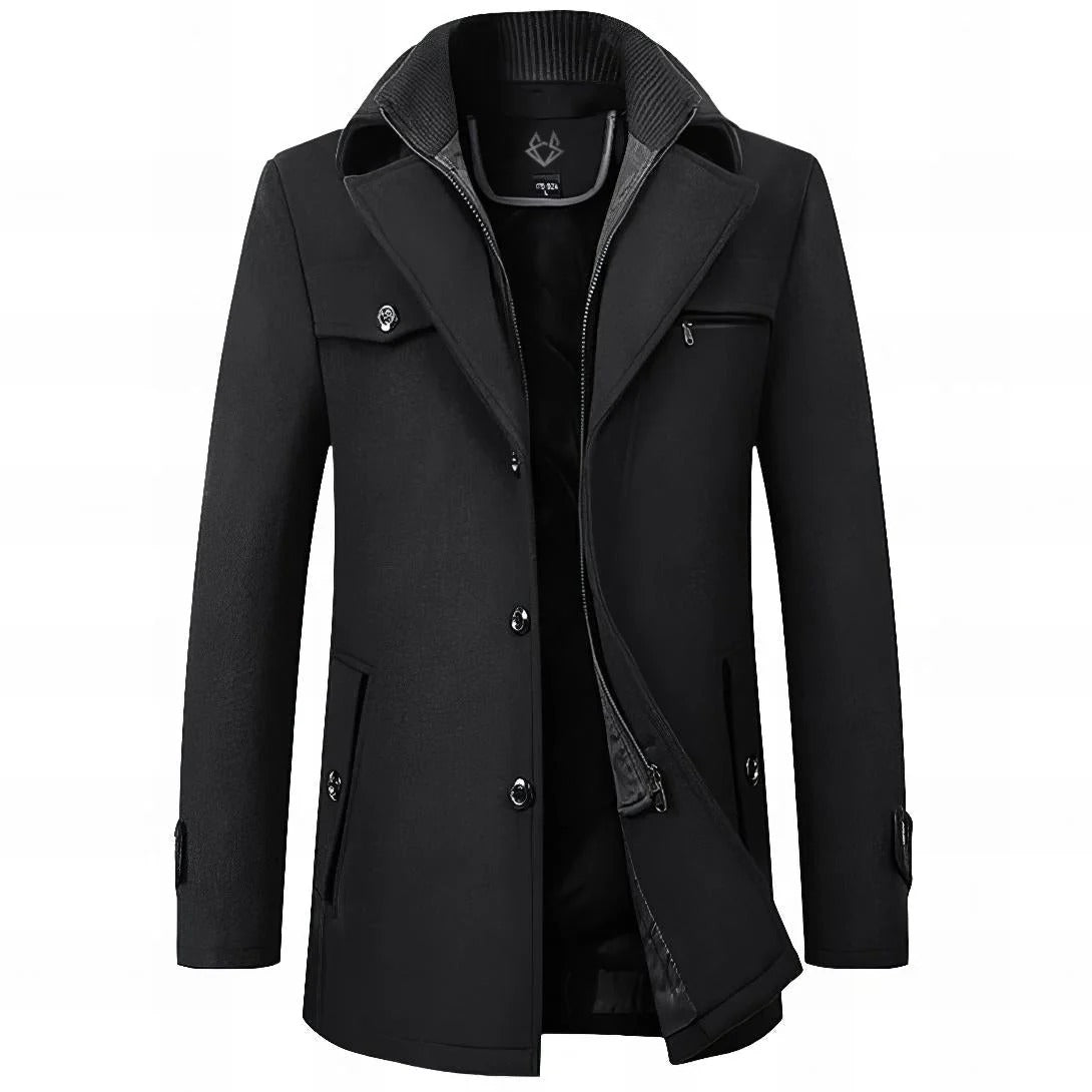 Two-Piece Tailored Coat with Insulating Lining