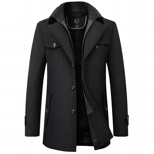 Two-Piece Tailored Coat with Insulating Lining