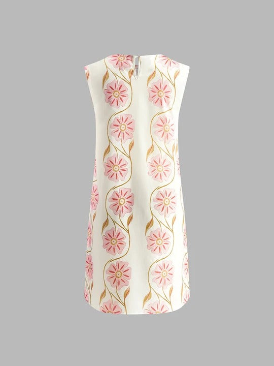 Julia Sleeveless Print Dress