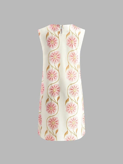 Julia Sleeveless Print Dress