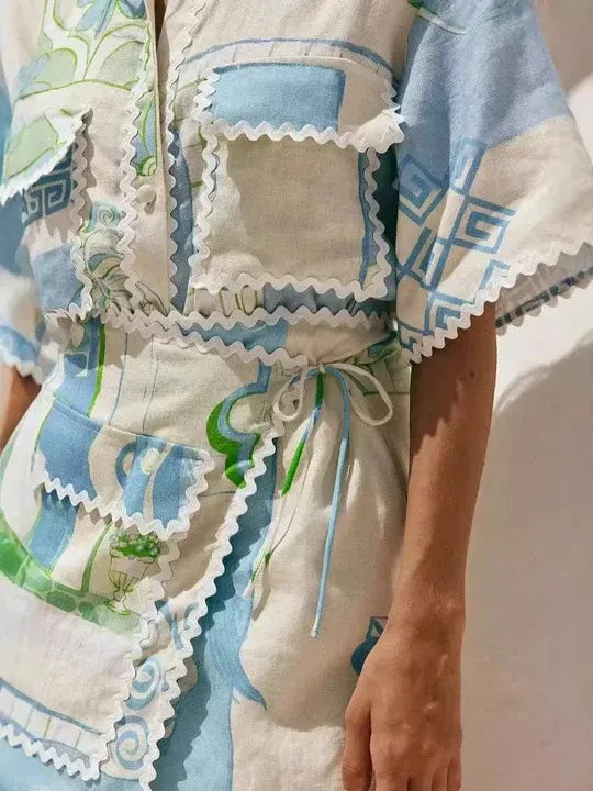 Arya Geometric Print Summer Set