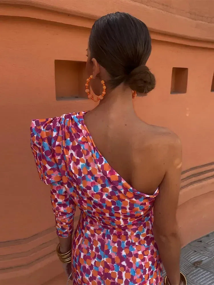 Nicki One-Shoulder Midi Dress