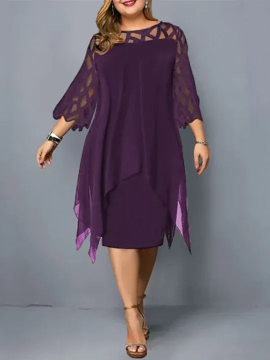 Hattie Plus Size Chiffon Dress